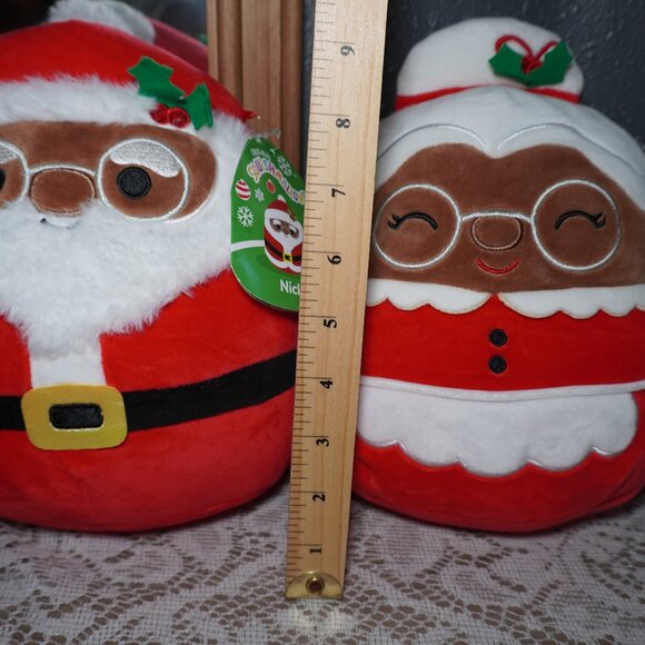 Squishmallow 8" Santa Mrs. Claus Nick & Nicolette Christmas 2021 NWT - Picture 2 of 5